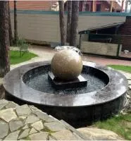 Сфера гранит фонтан 3D шар (518901) ∅ 750 мм. Жердевка 