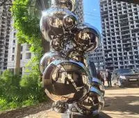 Скульптура из зеркальных шаров нержавеющая сталь (517531) поставка арт-объект  в Жердевке