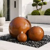Шары 3 шт. фонтан Corten от (518907) ∅ 0,35 до 1 м. Жердевка 